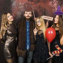 WB Harry Potter Officially Licensed Harry Potter Series Party Paper Photo Booth Props Magical Wizard Party Photo Props Castle Glasses Birthday And Balloon Set Birthday Decorations Accessories Party Supplies - Harry Potter - View 4