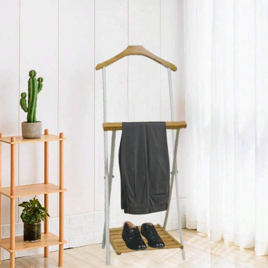 Estante Plegable For Tender Clothes, Estante De Secado Plegable For Ropa Para Interiores Y Exteriores, Toallero Independente Extra Largee - 黑色 - 查看 1