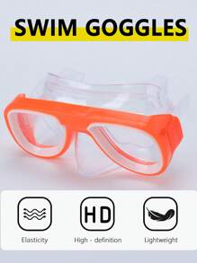 超大潜水面罩，户外运动防雾防水，水上运动，游泳防雾防水硅胶游泳镜，适合游泳训练和休闲，节日礼物 - 彩色 - 查看 13