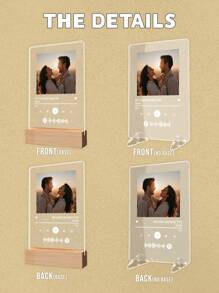 Personalisiertes Muttertagsgeschenk von Tochter an Mutter - Acryl-Songplatte mit Foto Geburtstags romantisches Geschenk für Mutter, personalisiertes Foto Muttertagsgeschenk für Mutter, Welpe, Kätzchen, Katze, modisch, farbig, einfach, Kawaii, 2K Winter, Herbst/Herbst Weihnachtsdekoration, Nachtlichter, Neonlichter, Heimtextilien, Raumdekoration, Jagd, Feiertags-Dekoration, Weihnachtsbeleuchtung, Feenlichter, Acrylplatte - Stil-1 - Übersicht 4