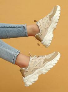 Women's Ins Thick Sole Chunky Sneakers, Spring/Autumn 2025 New Lightweight Casual Sports Shoes For Ladies