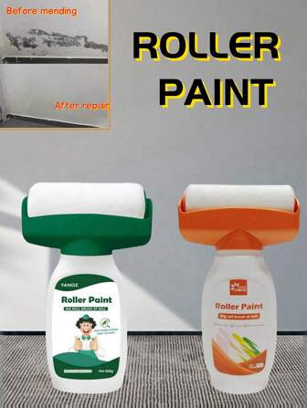 دلو مع أسطوانة طلاء كبيرة، طلاء لاتكس مائي للأسطح الجدرانية، طلاء لإصلاح الجدران، طلاء داخلي خالي من الرائحة، طلاء أبيض لإصلاح الجدران، فرشاة أسطوانة الطلاء لإصلاح الجدران