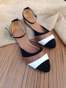 KIT 2 Pairs Salome Sandals Pointed Toe Flats Comfortable Elegant Casual Women's Black White Caramel Jeans Foreign Fashion Promotion - Nhiều màu - Xem 9
