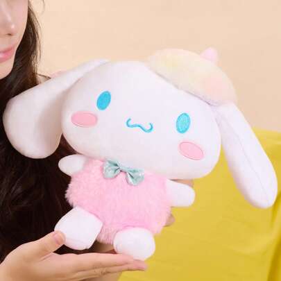 Peluche suave Sanrio Kawaii Cinnamoroll de 23cm/9.06in, juguete de peluche con diseño de teñido anudado, regalo de cumpleaños o festival