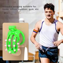 Haifan Cobra 7 3D Printed Male Chastity Cage With Black And Pink Silicone Massage Points For Men Tool Virginity Restraint Unnoticeable BDSM Sex Toys