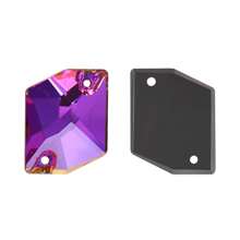 Handcrafted Double Hole Glass Rhinestones, Multi-Color, Suitable For DIY Clothes, Home Decor, Accessories Making - Multicolor-metallic Sunshine - View 19