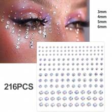 1pc Face Diamond Gem Face Stickers Purple Red Rhinestone Gem Sticker Eyeshadow Sticker Nail Body Makeup Stars Sticker DIY Decor Party Daily 3d Faux Gemstone Face Jewel Self-Adhesive Sticker, Great For Diy Music Festival, Y2k Makeup, Costume Party Makeup, Face & Eye Decoration