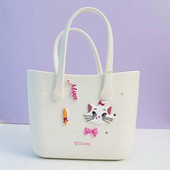 Miniso 女士手提包大号 EVA 材质可爱设计包便当包适合女孩外出旅行草莓熊玛丽猫史迪奇路西法圣诞节 2024 装饰品