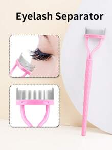 1 pieza Separador de pestañas con patrón de diamante, herramienta profesional de maquillaje de ojos para maquillaje diario, ayuda a separar las pestañas