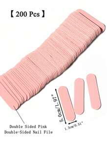 15/30/50/100/200pcs Mini Nail Files Double Sided Emery Board Washable Emery Boards Reusable Nail Buffers Manicure Tools For Natural Nails Acrylic Nails Home And Salon Use