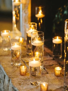 Floating Candles, Wedding Candles,Wedding Candlesticks,White Dripless Wax Burning Candles,Wedding Candles Bulk , Wedding Candles For Ceremony, Party, Tables,Special Occasions And Home Decorations,Wedding Candles For Guests - Multicolor - View 11