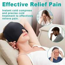 Shmian 1个装偏头痛面膜，可重复冷敷和热敷，双重冷敷头部凝胶冰敷，缓解偏头痛。 - 彩色 - 查看 5