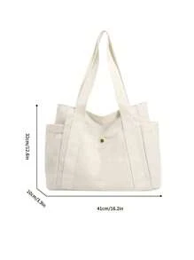 1pc Customized Embroidery Name Tote Canvas Bag, Commute Versatile Student Shoulder Bag, Large Capacity Laptop Tote Bag, Fashionable Crossbody Bag, Casual Travel Handbag, Independence Day Pattern Birthday, School Supplies, For Teenagers, Junior High School Students, Middle School Students, High School Senior High School Students, College Students, University Students, Freshman, Sophomore, Underclassmen,Delicate Romance,Bags & Luggage,Customized Women Shoulder Bags - Multicolor - View 12