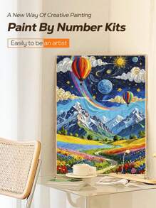 [Vibrant Flowers DIY Painting Kit] 16x20 Inch Vibrant Flowers Design DIY Digital Painting Kit (Adults) - Oil Painting Acrylic Painting Kit, Pre-Printed, With Wooden Frame Art Gift For Home Wall Decoration And Relaxation School Supplies,Back To School
