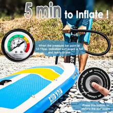 Inflatable Stand Up Paddle Board, Ultra-Light Board With Carry Backpack, Leash, Adjustable Paddle, Repair Kit, Hand Pump & Waterproof Phone Case For Adults (305 * 76 * 15cm)