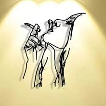 1PC Elegant Abstract Art Metal Wall Sign - Perfect For Home, Office, Cafes & More | Ideal Housewarming Gift & Antique Collector's Item, Perfect For Room Decor