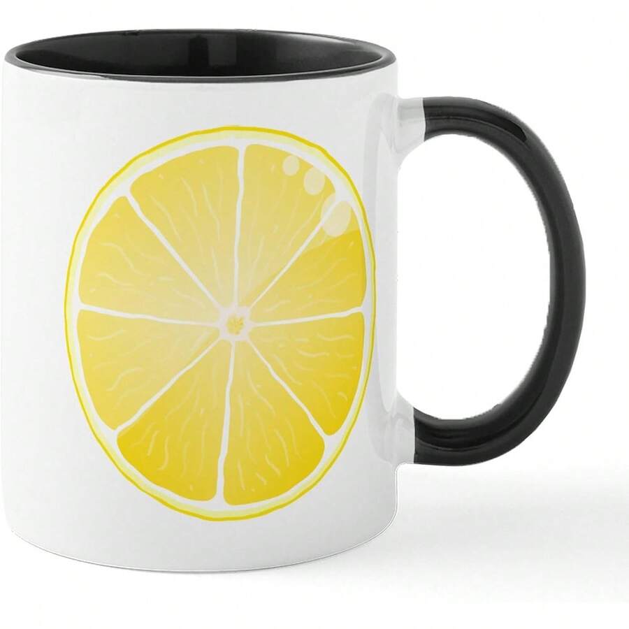 CafePress Lemon Mug 11 Oz (325 Ml) Ceramic Coffee Mug11oz Ceramic Coffee Mug - Mother's Day, Birthday,Father's Day Gift, Easter Day Gift Idea For Dad Mom Friends Girlfriend Boyfriend - default - View 1