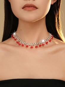 A Flash Diamond And Crystal Neck Chain, Suitable For Ladies To Wear On Holidays. - Polygonal Crystal - View 6