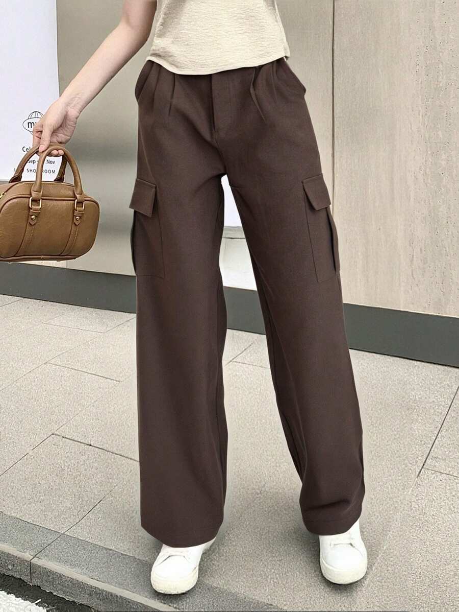 女士 裤子 - 咖啡棕 - 查看 1