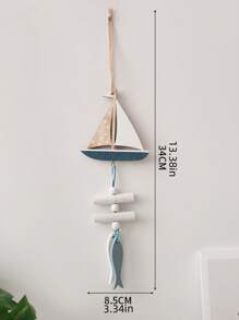 1pc Shell Wall Hanging Decor, Ocean Boho Farmhouse Coastal Theme Home Decor | Shells, Starfishes And Anchors Beach Nautical Decoration For Bathroom, Bedroom Or Living Room