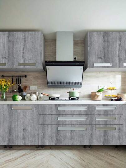 1 Rotolo di carta da parati adesiva impermeabile e antimuffa con motivo in legno spesso di colore marrone, adatta per lo stile vintage e country per la decorazione della casa, adatta per armadi, tavoli e guardaroba, adesivo da parete per la ristrutturazione di stanze, decorazione per camera da letto, soggiorno, ufficio, cucina