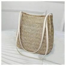 Women Straw Woven Handbag Large Rattan Basket Beach Bag Summer Female Messenger Crossbody Bags Girls Small Beach Handbags New