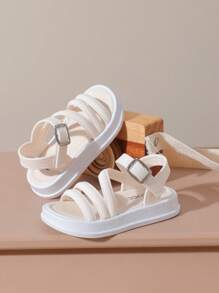 2025 New Green Material Girls Fashion Open Toe Princess Shoes, Soft Bottom, Anti-Slip, Breathable, Thick Sole Toddler Girl Sandals