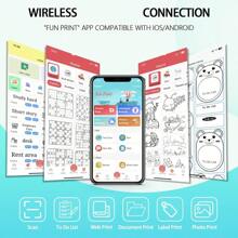 Mini Sticker Printer, Sticker Maker Machine Printer With Color Sticker Paper Rolls, Mini Printer Sticker Maker For Labels/Notes, Inkless Thermal Portable Printer For Phone/Tablet - Multicolor - View 5