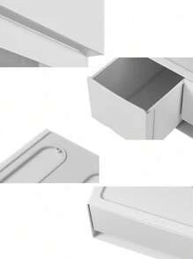 1pc Multi-Drawer Plastic Desktop Organizer Box, 1/2/3 Drawers, For Room/Living Room/Bathroom/Dormitory, Makeup/Jewelry Storage, Stackable - White - View 4