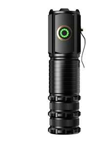1pc Mini Portable Multifunctional Hat Clip Flashlight With 3 Modes, Bright Light, Magnetic Absorption, Hammer For Self-Defense, Aluminum Alloy Material, Suitable For Outdoor Adventures, Car Emergency Use