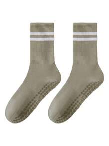 1 Paar Damen Grip Pilates Socken, rutschfeste Yoga Lässig Socken, geeignet für Barre Fitness, medizinisch lange Strumpfhosen Socken