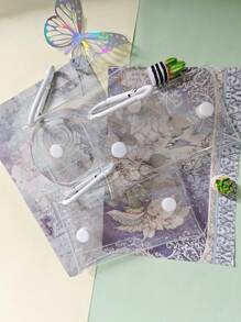 3PCS Solid Color Clear Minimalist And Casual Waterproof Storage Bag Small PVC Clear Mini Female Purses Women Kids Girls Key Earphone Coin Storage Bags Wallet Pouch Transparent Coin Purse With Handle Portable Mini Bag Lightweight Clear Bag For Travel And School For Men And Women Travel Accessories