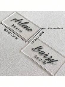 10 件/20 件/30 件/40 件/50 件透明亚克力座位卡亚克力名片卡亚克力桌号卡空白亚克力铭牌亚克力座位表卡婚礼 DIY 餐桌布置宴会派对标志（矩形）