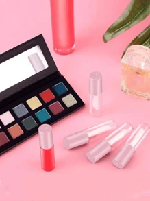 2pcs Empty Lip Gloss Subpackage Bottle,Subpackage Lip Gloss Empty Tube Sample Containers, Liquid Containers, Clear Container, Plastic Lip Gloss Bottles Liquid Lipstick Tubes Empty Lip Gloss Tube Transparent Lip Tubes,Clear Glossy Lip Gloss Tube With Brush, Makeup Packaging, Suitable For Daily Use And Travel