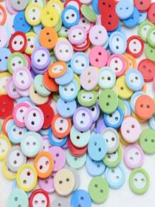 30 Pieces Set Of 2-Hole Circular Resin Sewing Buttons, 11mm, Mixed Color Variety Package, Suitable For Sewing, Cuffs, Shirts, Skirts, Collage And DIY Projects, Clothing Repair And Creative Design, Clothing Buttons