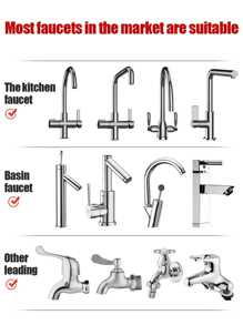 1pc 360° Rotating Kitchen Faucet Sprayer Head, RV Sink Extender, Anti-Splash Design, Water-Saving, Polished Surface, RV Interior Accessory - Multicolor - View 4