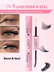 1/3/5pcs Lash Cluster Glue Lash Bond And Seal Waterproof Lash Glue For Eyelash Clusters 10ml Bond And Seal 2-In-1 Home Use Strong Hold - Pink - View 4
