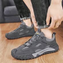 Men's New Spring Lightweight Slip-Resistant Durable Soft Bottom Casual Work Sneakers - Grey - View 5