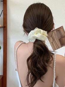 3 件/1 件优雅复古女士网状发圈，可爱街头时尚马尾辫夹，高品质舒适弹力发带，适合女士，4.33 英寸/11 厘米黑色/米色/咖啡色，适合日常、派对、节日、礼物、通勤