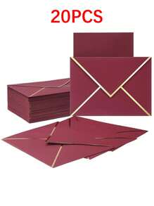 10/20 chiếc phong bì mời nhiều màu sắc (cỡ lớn), phong bì tự dính, thích hợp cho lễ tốt nghiệp, tiệc tùng, tiệc mừng em bé, thiệp cưới, phong bì thiệp chúc mừng viền vàng hình chữ V, thiệp thành viên, cũng thích hợp cho Halloween, Lễ Tạ ơn, Giáng sinh và các dịp khác. - Nhiều màu - Xem 10
