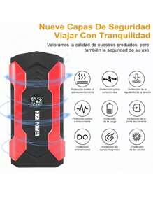 Arrancador De Batería Auto 1000a Con 28000mah Powerbank