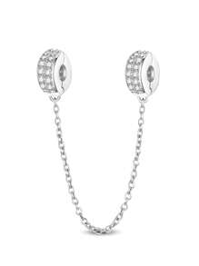 1 PC Double Row Zirconia Chain Pendant Beads Pendant Ball Suitable For Bracelets DIY Women's Jewelry - Double Row Zirconium  Chain - View 3