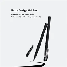 15 piezas Bolígrafos de punta 0.5mm de tinta negra que se secan rápidamente - Escritura suave, ultra-seca, con clip de bolsillo, perfectos para firmar, uso en oficina y escuela