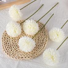 1/5/12/16pcs Romantic Artificial Flowers Silk Ball Chrysanthemum Fake Plants, Flower Bouquet, Fall Decorations For Home, For Autumn Decor, Wedding Room Home Hotel Party Event New Years Gifts Rose Handheld Flower Arrangement For Halloween Decor Home Decor/Bedroom/Living Room/Table Decoration/Bride's Bouquet/Outdoor Garden