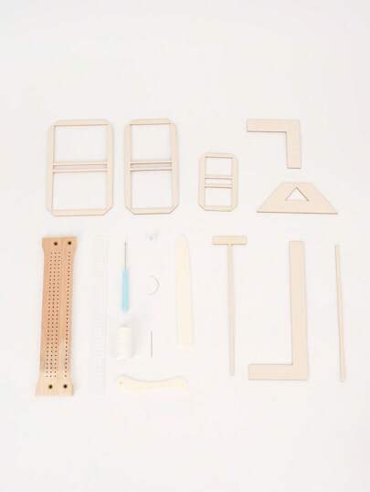 1 套初学者 DIY 木制书籍装订套件，8 件套木质模切套件，脚本和数字符号主题，高品质装订工具 - 四季工艺套装，配有穿孔板、蜡线、锥子、直针和弯针，适用于纸张装订和缝纫项目