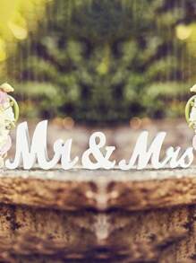 3 stuks/set witte houten Mr en Miss houten letters, set, Mr & Mrs bord voor bruiloftstafel, feestdecoratie hoofdtafel bruiloft houten letter, Just Married bord jubileumfeest Valentijnsdag decor, bruiloftstafel decor