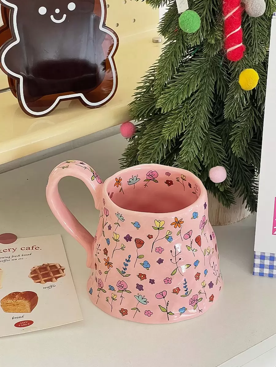 1 件创意梦幻花园陶瓷杯，女士设计，家用水杯。情侣、派对或纪念品的完美礼物（含礼盒）返校季