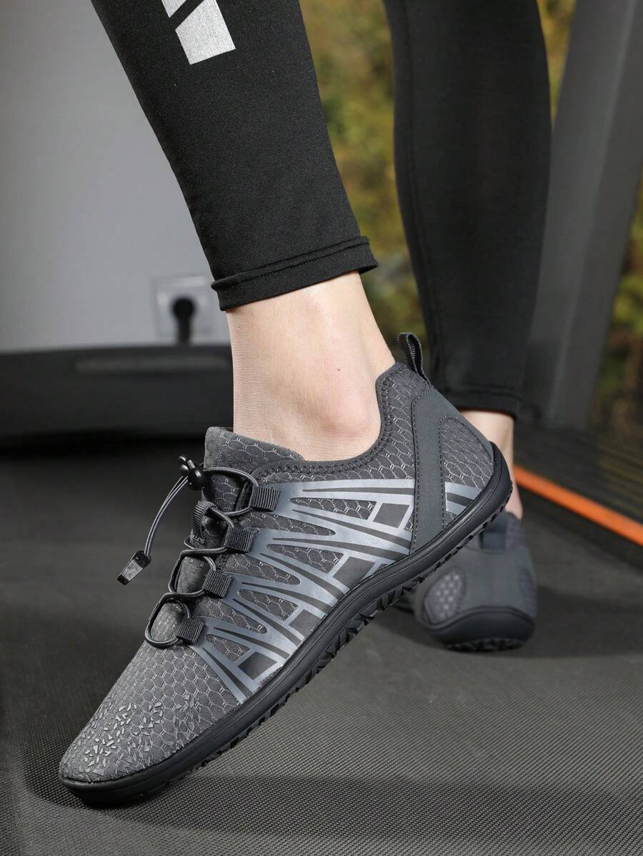 Unisex Five-Finger Water Shoes, Breathable Quick-Drying Adjustable Elastic Band, Suitable For Hiking, Swimming, Yoga, Fitness - Dark Grey - View 1