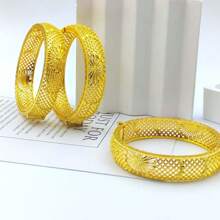 1 stuk vergulde damessieradenaccessoires, gouden 24K open manchetarmband, sieraden voor dames, accessoire, Moederdagcadeaus