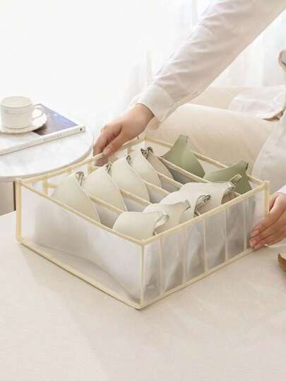 1/3 Stück Unterwäsche Aufbewahrungsbox mit Schubladen und Fächern, Haushalt Kleiderschrank Aufbewahrungstasche für Kleidung und Socken, Mesh Gewebe Deko für Festival, Zimmer, Schlafzimmer, Kleider, Hosen, Schuhe, Jeans, Röcke, Aufbewahrungstasche, Heimaufbewahrung